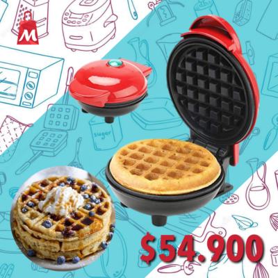 Mini Waflera Eléctrica Waffles Redondos