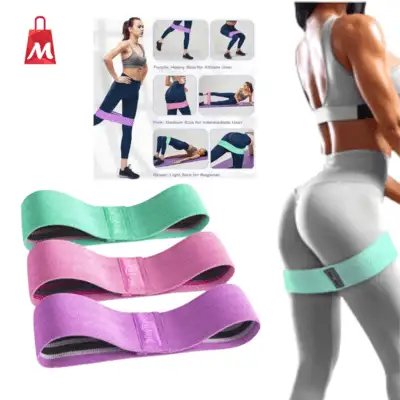 Combo Glúteos Profesional Pesas Tobilleras + Bandas Elásticas En Tela