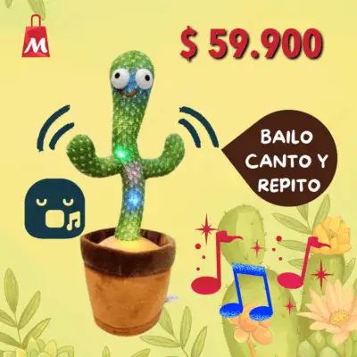 Cactus Bailarín Musical Repite Sonidos