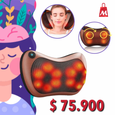 Cojin Masajeador Vibrador Espalda Y Cuello