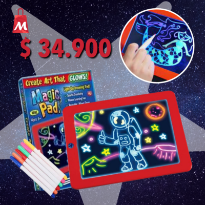 MagicPad Tablero Luminoso Marcadores Neón