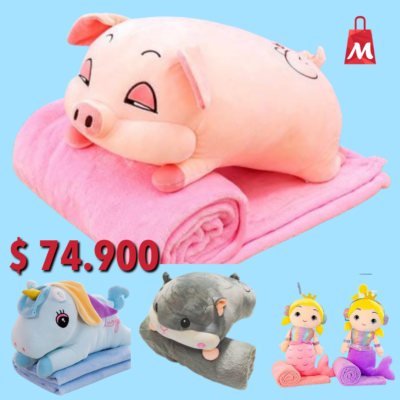 Peluche 3 En 1 Cobija + Cojín